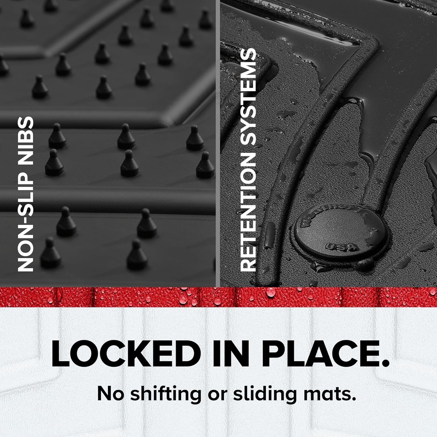 image:imageWeatherTech FloorLiner HP Custom Fit Floor Mats for Lexus GX 4Runner 1st amp 2nd Row 444931IM442862IM BlackGrey