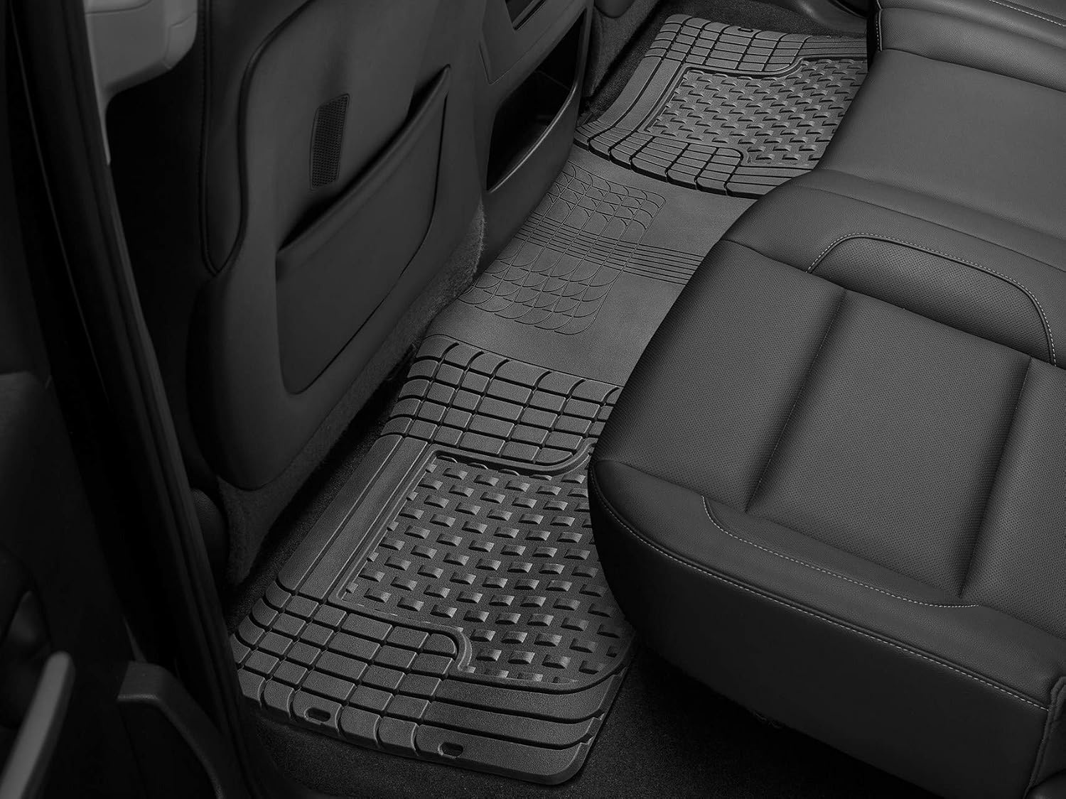image:imageWeatherTech TrimtoFit Floor Mat Semi Universal Vehicle Mats 1st amp 2nd Row 3Piece Set BlackBlack