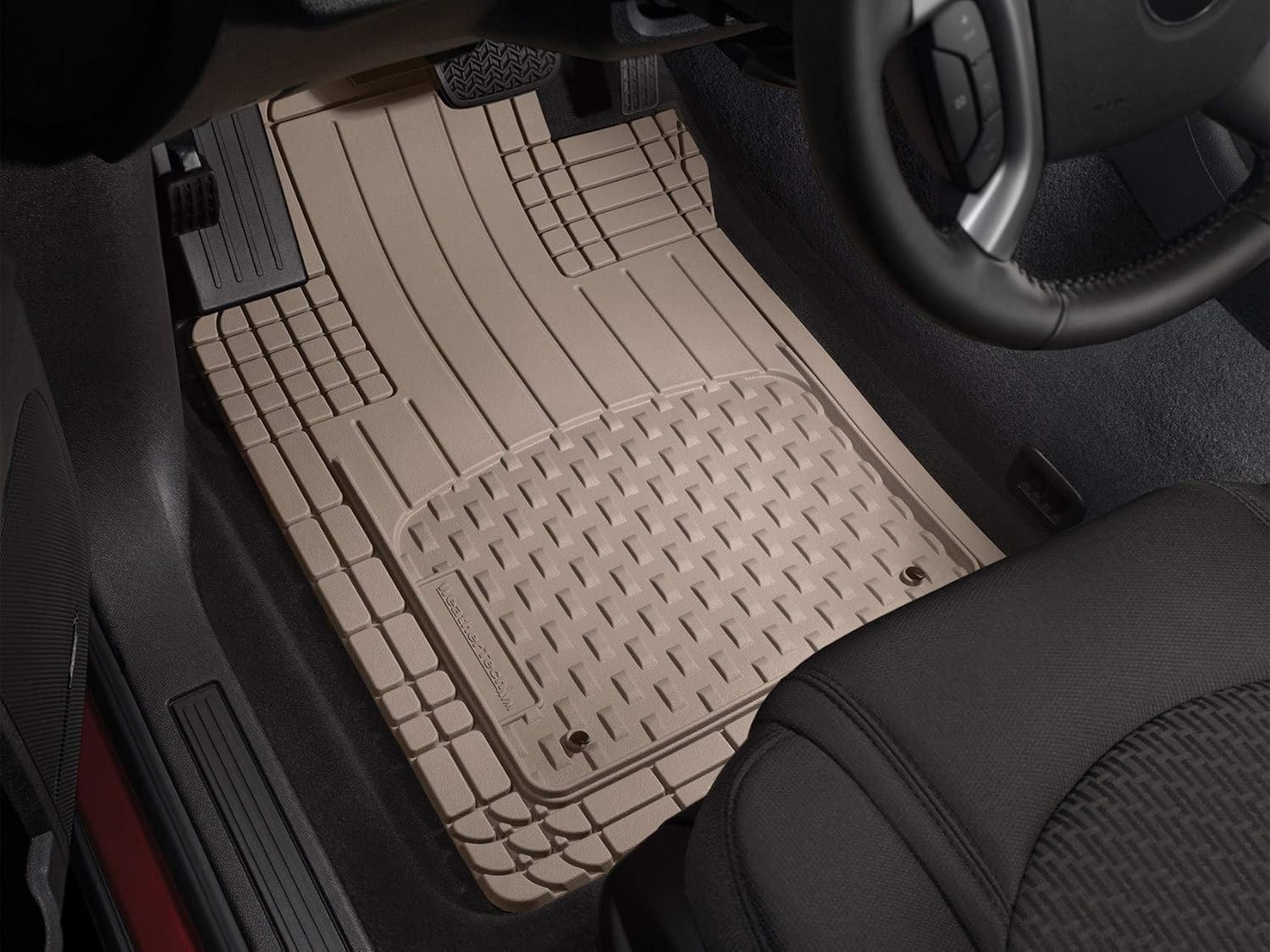 image:imageWeatherTech TrimtoFit Floor Mat Semi Universal Vehicle Mats 1st amp 2nd Row 3Piece Set BlackTan