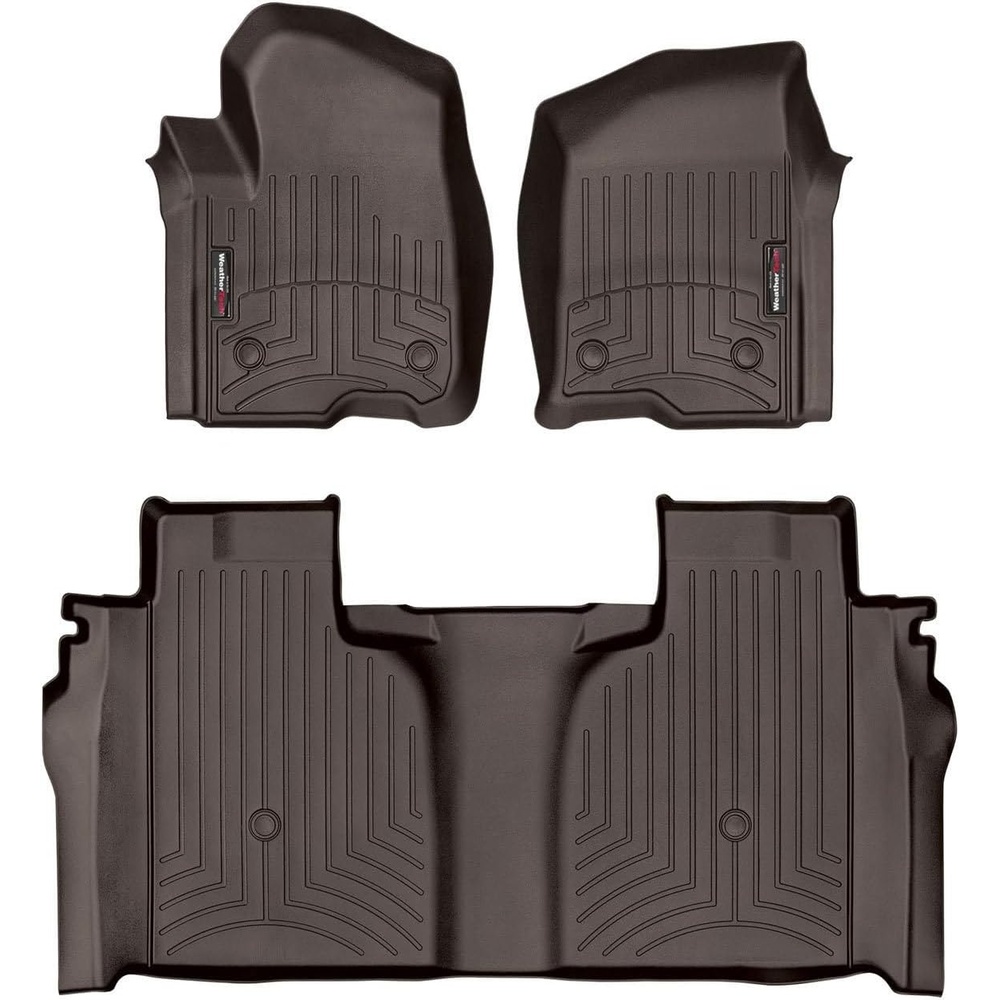 image:imageWeatherTech Custom Fit FloorLiners for Chevrolet Silverado 1500 Silverado 2500HD3500HD Silverado 1500 LTD 1st amp 2nd Row 44143612 BlackCocoa