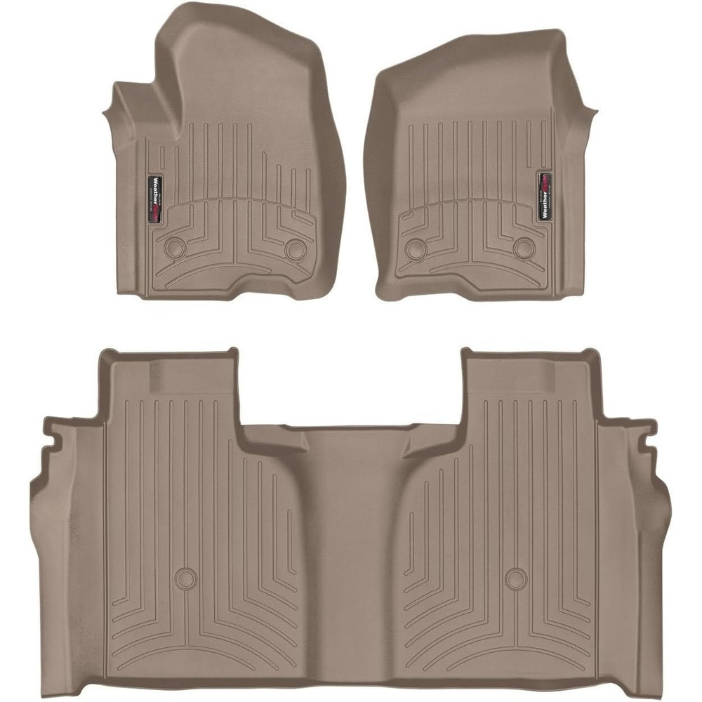 image:imageWeatherTech Custom Fit FloorLiners for Chevrolet Silverado 1500 Silverado 2500HD3500HD Silverado 1500 LTD 1st amp 2nd Row 44143612 BlackTan
