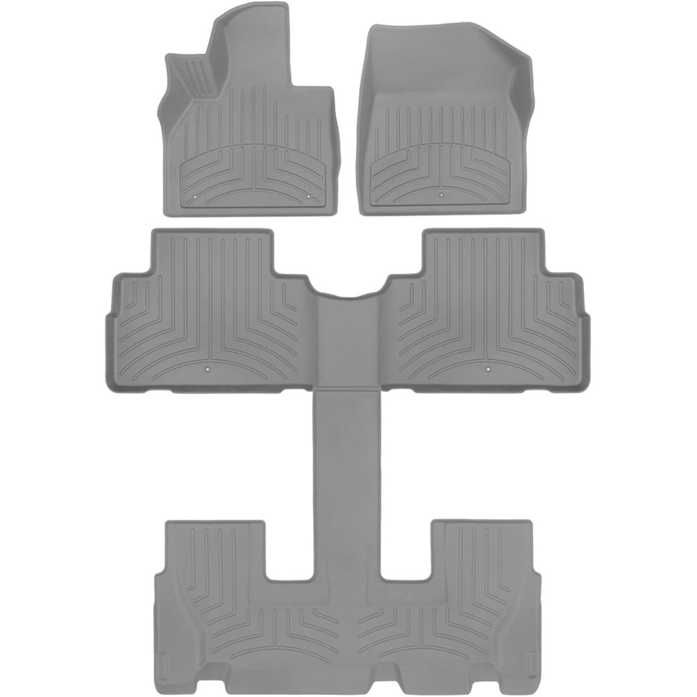 image:imageWeatherTech FloorLiner HP Custom Fit Floor Mats for Hyundai Palisade Full Set 441578123IM BlackGrey