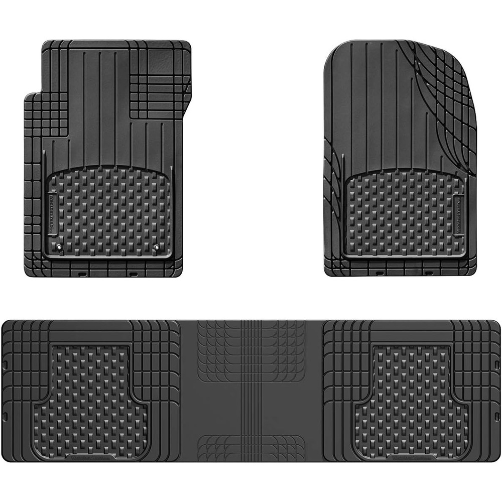 image:imageWeatherTech TrimtoFit Floor Mat  Semi Universal Vehicle Mats  1st amp 2nd Row 3Piece Set BlackBlack