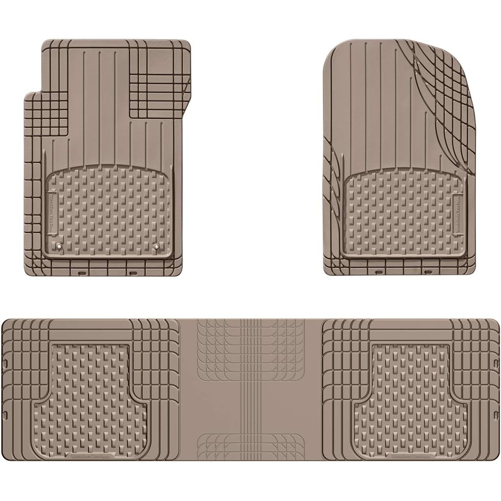 image:imageWeatherTech TrimtoFit Floor Mat  Semi Universal Vehicle Mats  1st amp 2nd Row 3Piece Set BlackTan