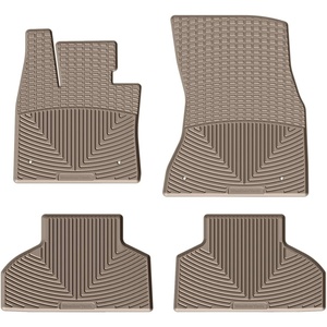 WeatherTech All-Weather Floor Mats for BMW X5 35d, X6 35i, X5 M – 1st & 2nd Row (W325-W326), Black(Tan)