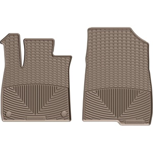 WeatherTech All-Weather Floor Mats for Honda Accord, Accord Hybrid 1st Row (W473), Black(Tan)