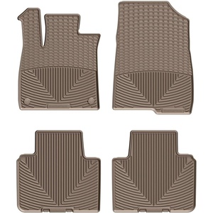 WeatherTech All-Weather Floor Mats for Honda Accord, Accord Hybrid 1st & 2nd Row (W473-W474), Black(Tan)