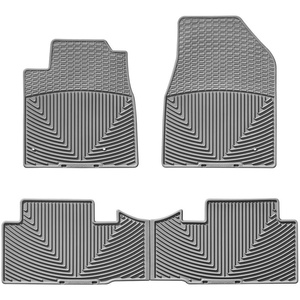 WeatherTech All-Weather Floor Mats for Honda Pilot 1st & 2nd Row (WTHB148152), Black(Grey)