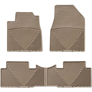 WeatherTech All-Weather Floor Mats for Honda Pilot 1st & 2nd Row (WTHB148152), Black(Tan)