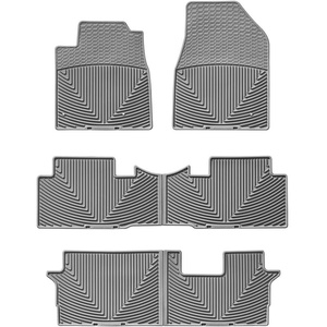 WeatherTech All-Weather Floor Mats for Honda Pilot Full Set (WTHB148152153), Black(Grey)