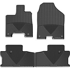 WeatherTech All-Weather Floor Mats for Honda Ridgeline 1st & 2nd Row (W415-W416), Black(Black)
