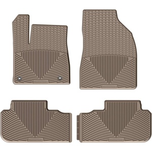 WeatherTech All-Weather Floor Mats for Toyota Highlander 1st & 2nd Row (W333-W334), Black(Tan)