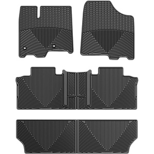 WeatherTech All-Weather Floor Mats for Toyota Sienna Full Set (WTCG292244245), Grey(Black)
