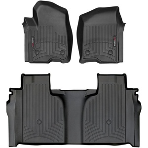 WeatherTech Custom Fit FloorLiners for Chevrolet Silverado 1500, Silverado 2500HD/3500HD, Silverado 1500 LTD – 1st & 2nd Row (441436-1-2), Black(Black)