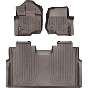 WeatherTech Custom Fit FloorLiners for Ford F-150, F-150, F-150-1st & 2nd Row (44697-1-4), Black(Cocoa)