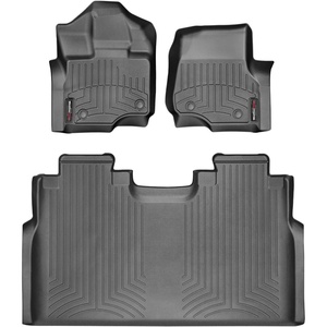 WeatherTech Custom Fit FloorLiners for Ford F-150 Lightning, F-150, F-150-1st & 2nd Row (446971V-446972), Black