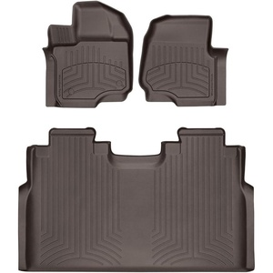 WeatherTech FloorLiner HP Custom Fit Floor Mats for Ford F-150 Lightning, F-150-1st & 2nd Row (44697-1-2IM), Black(Cocoa)