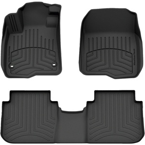 WeatherTech FloorLiner HP Custom Fit Floor Mats for Honda CR-V Hybrid – 1st & 2nd Row (441780-1-2IM), Black(Black)