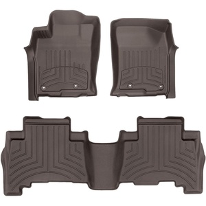 WeatherTech FloorLiner HP Custom Fit Floor Mats for Lexus GX, 4Runner 1st & 2nd Row (444931IM-442862IM), Black(Cocoa)