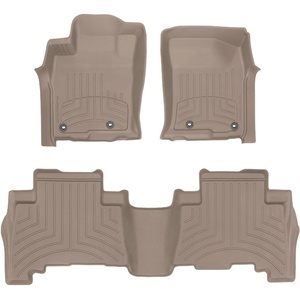 WeatherTech FloorLiner HP Custom Fit Floor Mats for Lexus GX, 4Runner 1st & 2nd Row (444931IM-442862IM), Black(Tan)