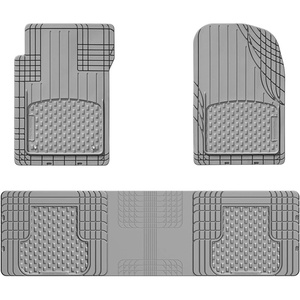 WeatherTech Trim-to-Fit Floor Mat – Semi Universal Vehicle Mats – 1st & 2nd Row 3-Piece Set (Black)(Grey)