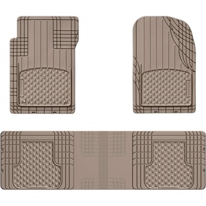 WeatherTech Trim-to-Fit Floor Mat – Semi Universal Vehicle Mats – 1st & 2nd Row 3-Piece Set (Black)(Tan)